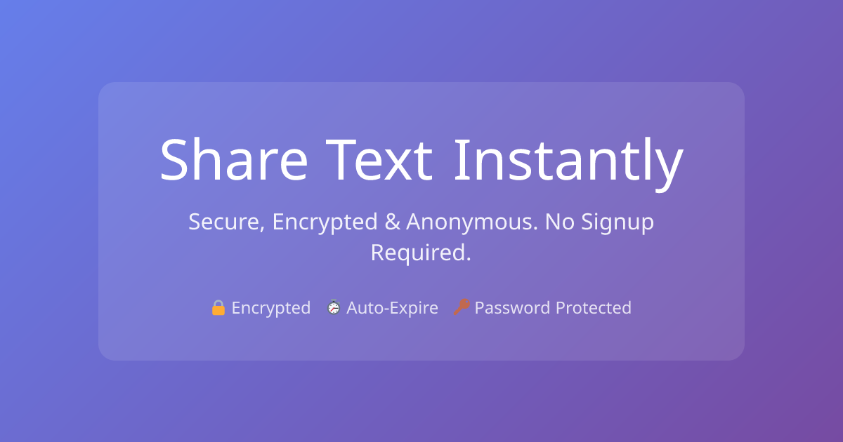 Share Text Online | ShareWithEase
